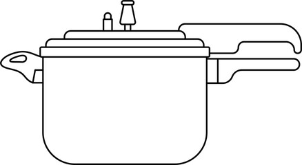 Pressure cooker outline vector