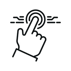 hand cursor icon vector artificial intelligence future technology  illustration