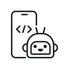 Naklejka premium Artificial Intelligence lines Icons-20.eps