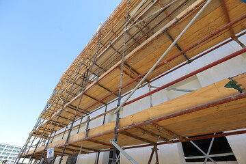 Construction and scaffolding works of wood