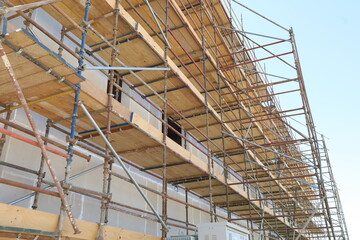 Construction and scaffolding works of wood