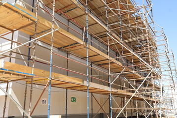 Construction and scaffolding works of wood