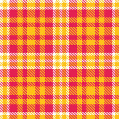 Pastel Marigold Seamless Tartan with Pastel Lipstick accents Textile Design
