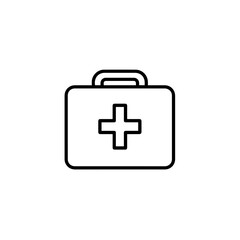Obraz premium First Aid Kit Outline Design in Simple Style 