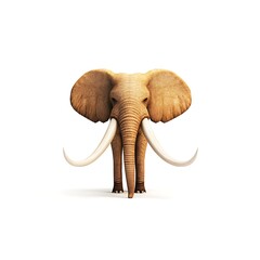 Obraz premium 3d elephant tusks logo render
