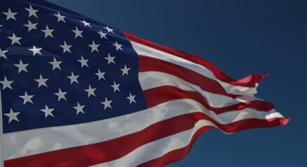 Fototapeta premium American Flag with Eagle