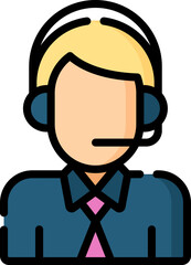 customer service Illustration on a white background.