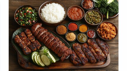 Diverse African Cuisine Platter