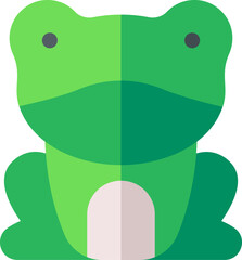 frog Illustration on a white background.