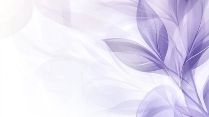 Soft purple translucent leaves on white background.