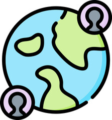 network Illustration on a white background.