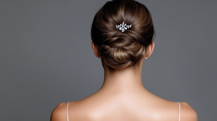 Elegant Updo Hairstyle with Accessory
