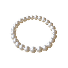 Obraz premium Elegant Pearl Bracelet against transparent background