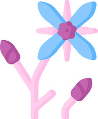 borage Illustration on a white background.