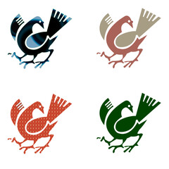 カラー家紋:八咫烏紋（透過可）