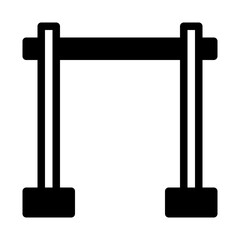 pull up bar. This is a vector single icon with a semi solid style. perfect for any purpose, such as website design, mobile app design, logo design, pattern design, etc.