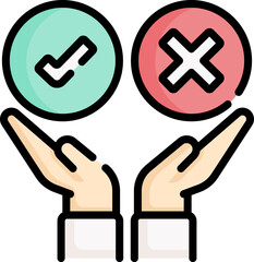 decision making Illustration on a white background.