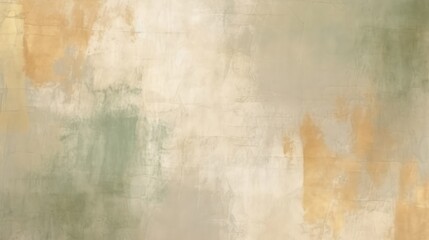 Abstract Watercolor background, Minimalist Boho style, cream, sage green, gold, linen texture,organic shape, background for banner, poster, Web and packaging	