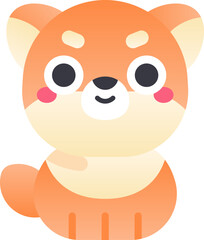 dog Illustration on a white background.