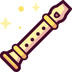 flute Illustration on a white background.