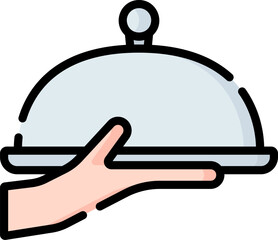 food tray Illustration on a white background.