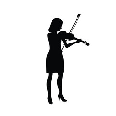 Fototapeta premium young woman playing violin