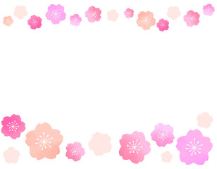 春らしくて可愛い桜のフレーム素材　4