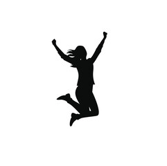 silhouette of jumping man