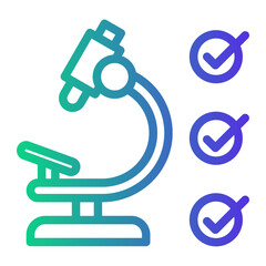 microscope Line Gradient Icon