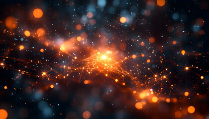 Obraz premium Abstract networks glowing