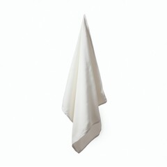Naklejka premium Elegant white napkin folded neatly on a clean background for dining settings.
