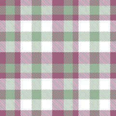 Iridescent Dusky Purple and Light Greenish Grey Seamless Tartan Textile Design