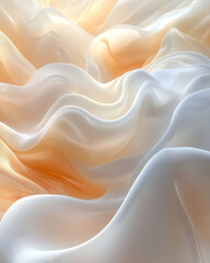 Abstract waves of soft, flowing fabric with gradient tones