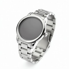 Stylish silver watch with a sleek design and a polished finish suitable for any occasion.