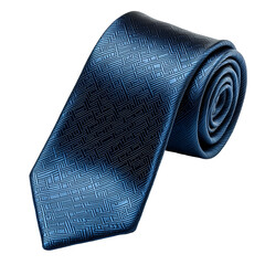 Elegant Blue Silk Tie Rolled Design Fashion Accessory