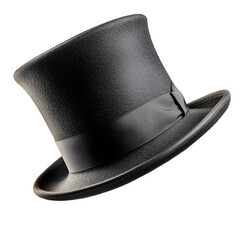 Black Top Hat Elegant Formalwear Classic Accessory,