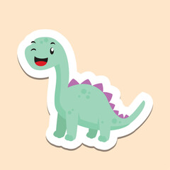 cute dinosaur with sticker model