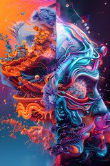 Obraz premium Comparative Review: UI Designing in XD and Photoshop Illustrated