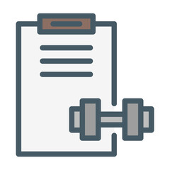 fitness clipboard. This is a vector single icon with a filled outline style. Suitable for any purpose, such as website design, mobile app design, logo design, pattern design, etc