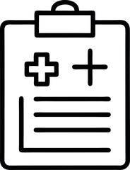 Health care clipboard icon., Medical report symbol. 
