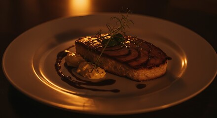 Delicious salmon steak - Luxurious, refined dining experience - Restaurant menu, culinary blog.