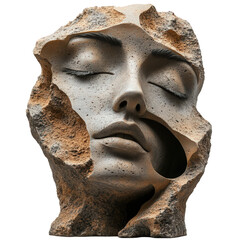 Stone Faced Serenity: A Sculpted Portrait of Tranquility and Inner Peace