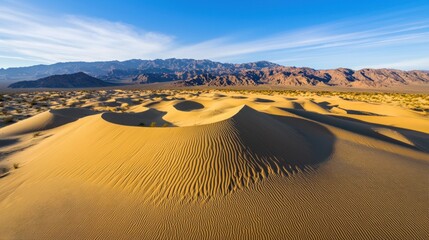 Sand dunes formation death valley landscape photography desert environment aerial view natural beauty