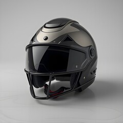 Fototapeta premium motorcycle helmet on black background