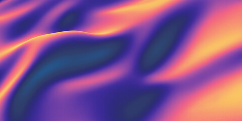 Flowing smooth satin fabric with pink and purple gradient colors