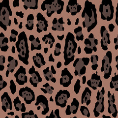 Fototapeta premium Realistic Leopard Animal Print Seamless Pattern – Wild Cat Skin Texture for Women’s Fashion and Textile Surface Design