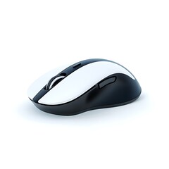 ergonomic wireless mouse 3D render, sleek modern design