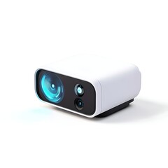 compact smart projector 3D render, high-resolution mini beamer