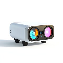 compact smart projector 3D render, high-resolution mini beamer