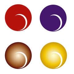 カラー家紋：右一つ巴（透過可）